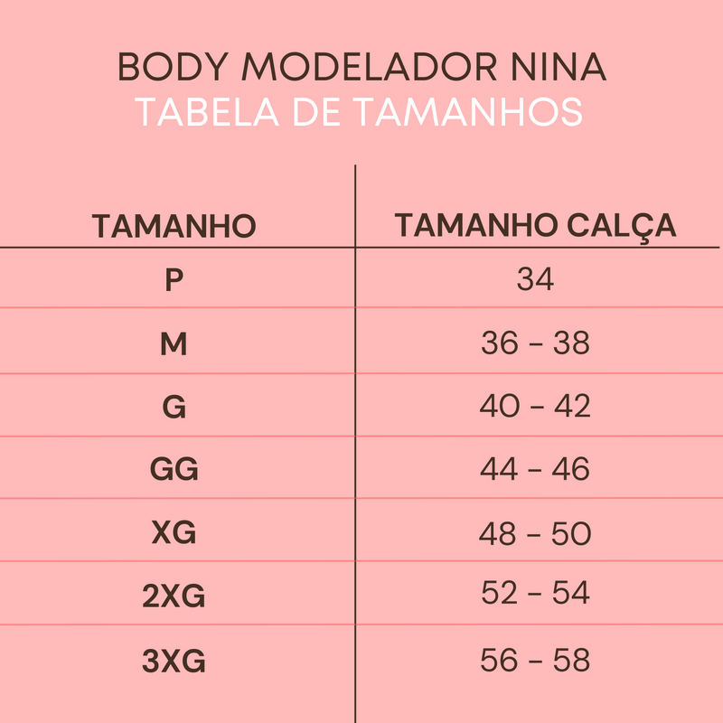 Body Ultra Modelador Nina - Frete Grátis